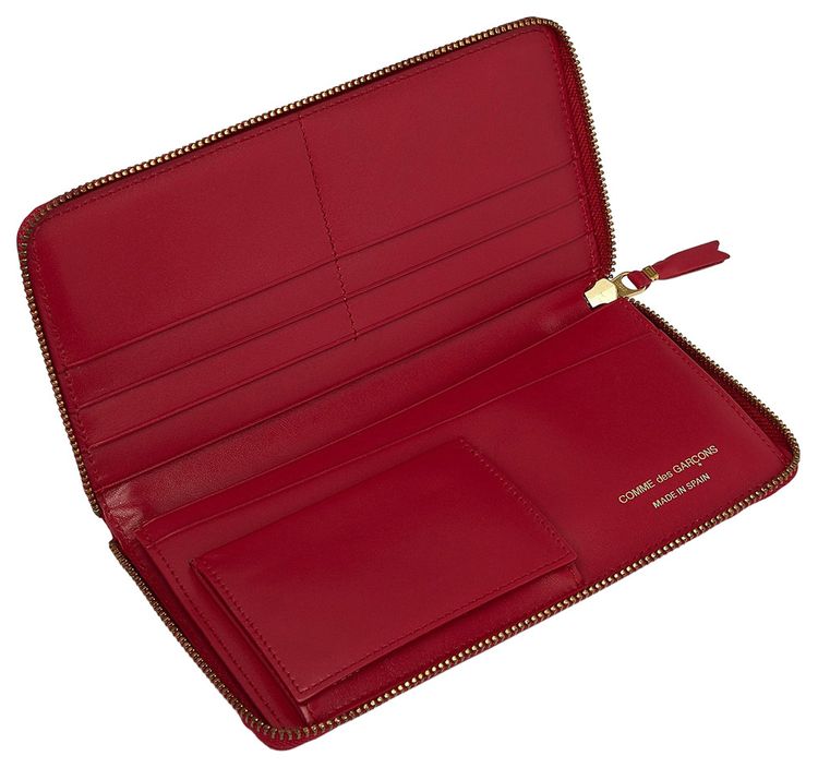 Comme des Garcons Polka Dot Printed Wallet Red