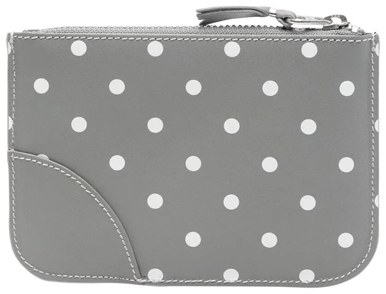Comme des Garcons Polka Dot Printed Wallet Grey