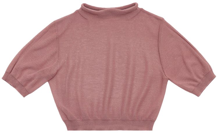 Amomento Sheer Cropped Knitwear Pink