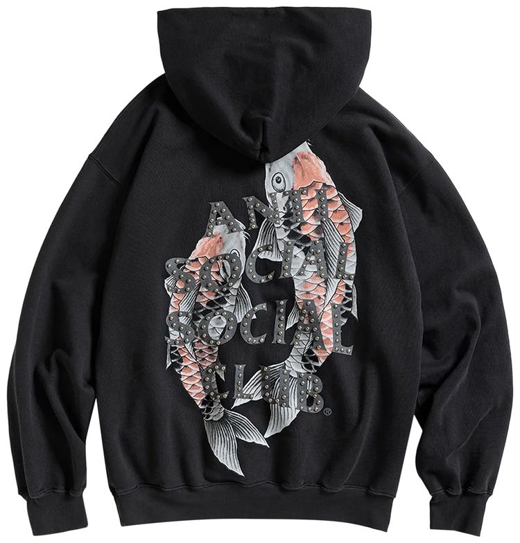 Anti Social Social Club Studded Mind Games Hoodie Black