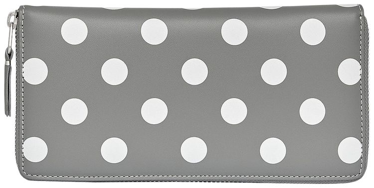 Comme des Garcons Polka Dot Printed Wallet Grey