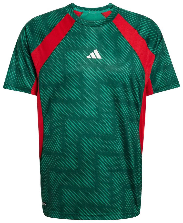 Adidas Workout Tech Apparel T Shirt FIFA World Cup 26 Team Dark GreenBetter ScarletBlack