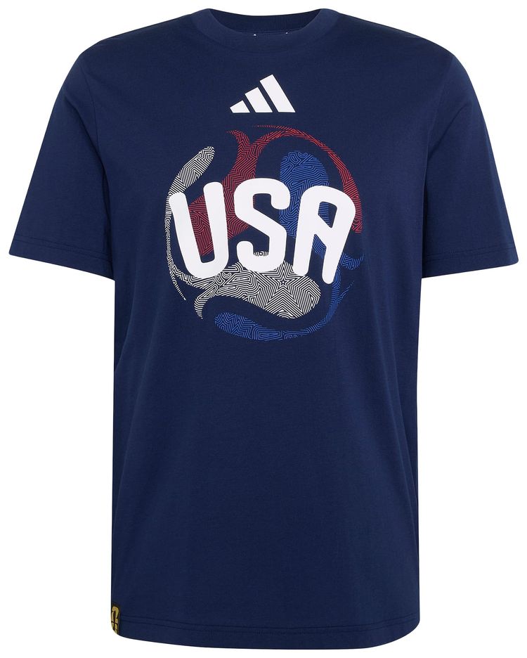 Adidas FIFA World Cup 26 Usa T Shirt Team Navy Blue