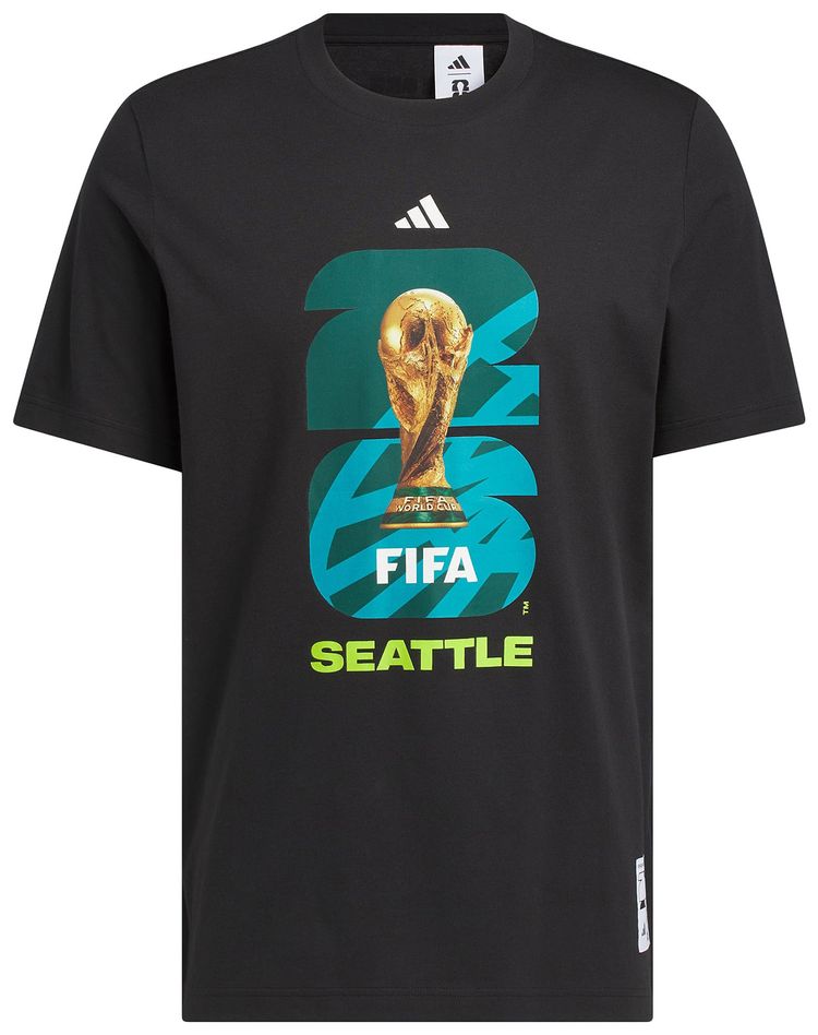 Adidas FIFA World Cup 26 Host City Seattle Graphic T Shirt Black