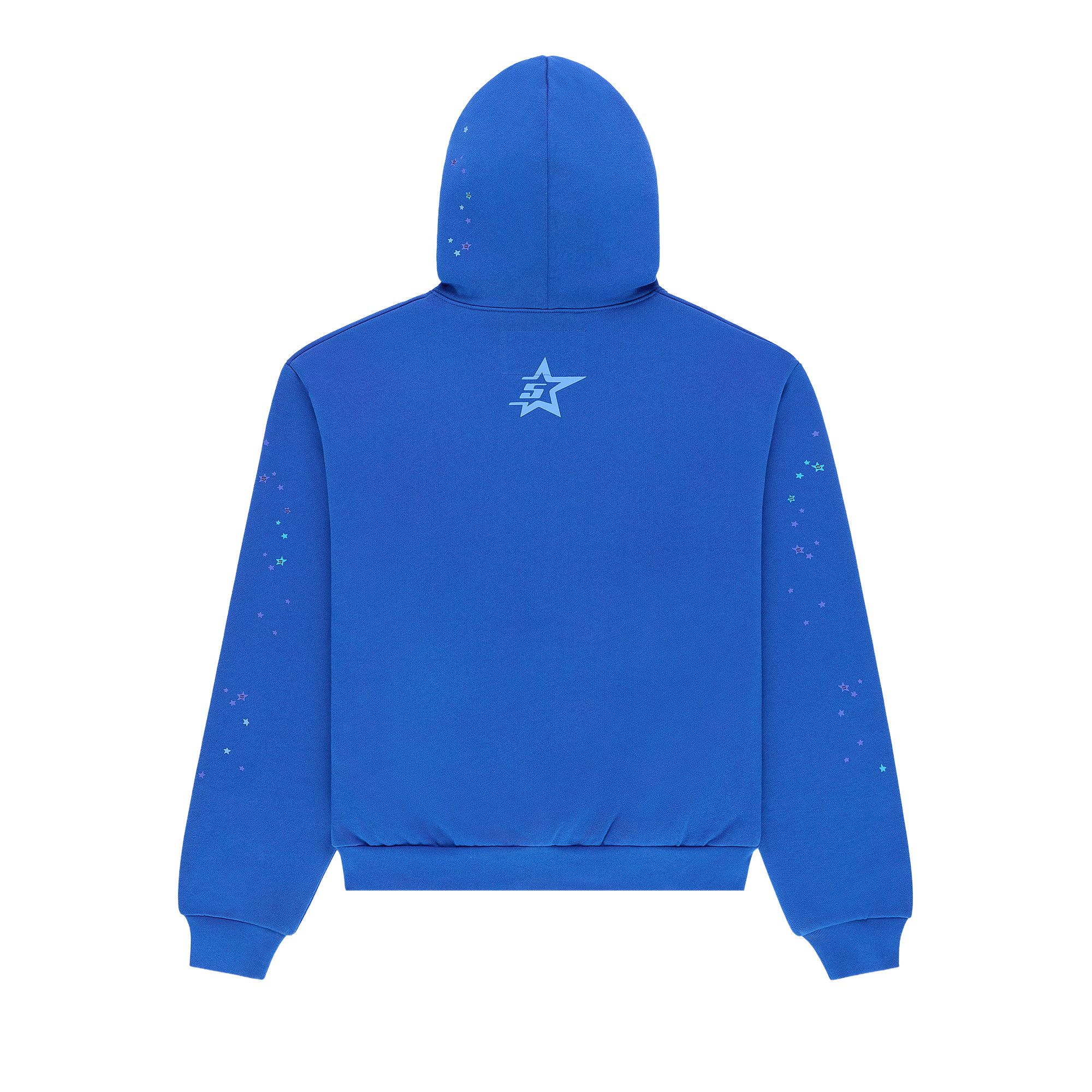 Buy Sp5der Rhinestone Punk V2 Hoodie 'Blue' - ST041SS26BLU | GOAT