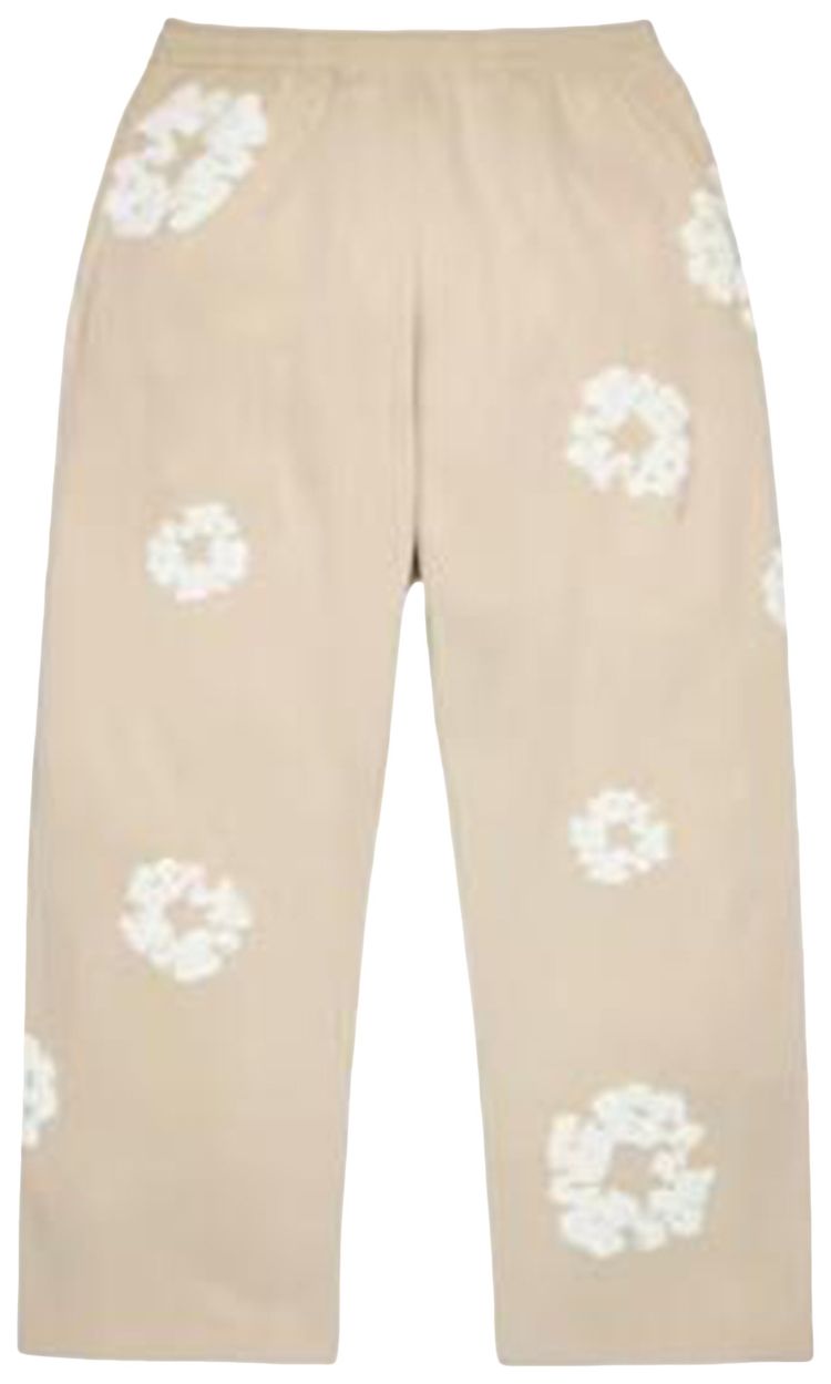 Denim Tears Cotton Wreath Baggy Sweatpants Cream