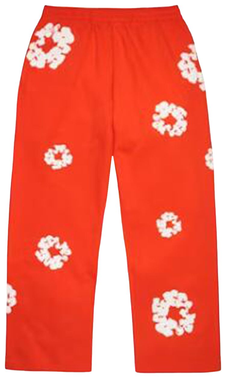 Denim Tears Cotton Wreath Baggy Sweatpants Dark Orange