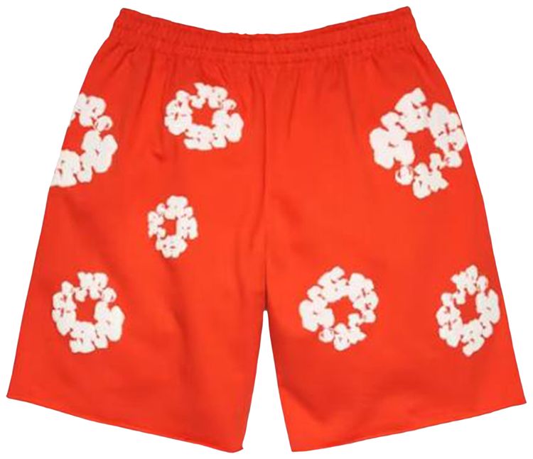 Denim Tears Cotton Wreath Sweatshorts Dark Orange