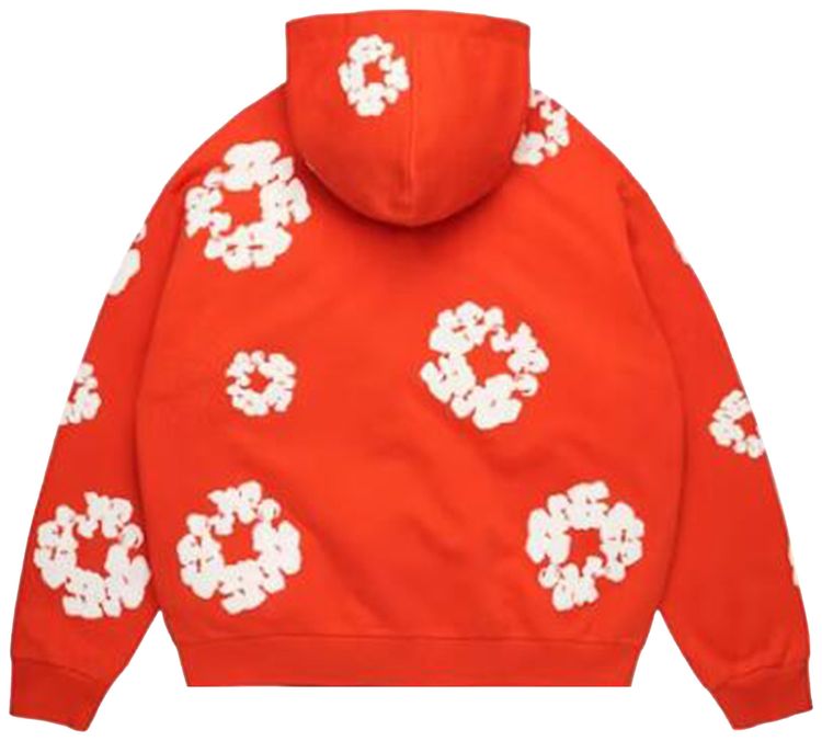 Denim Tears Cotton Wreath Zip Hoodie Dark Orange