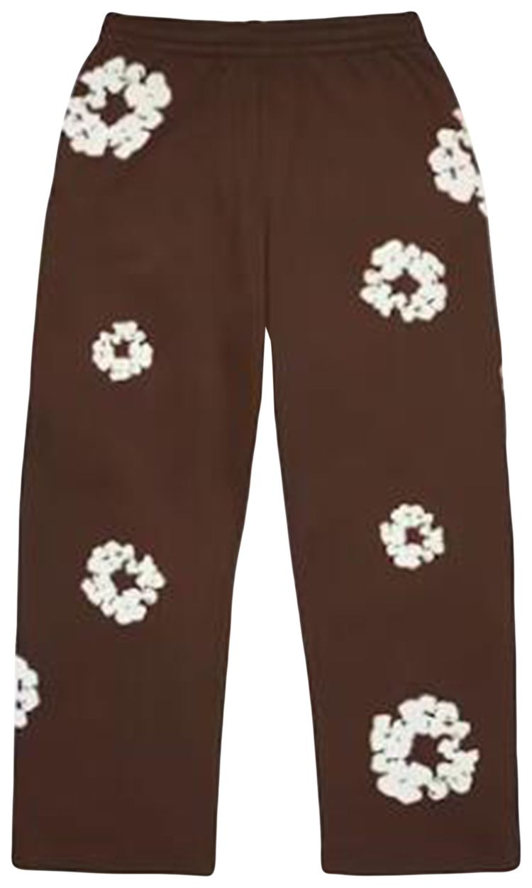 Denim Tears Cotton Wreath Baggy Sweatpants Dark Brown