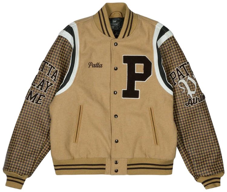 Patta Athletic P Houndstooth Varsity Jacket Starfish