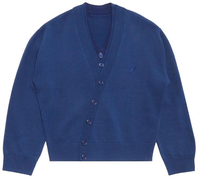 3PARADIS 3 Layer Cardigan Wool Blue