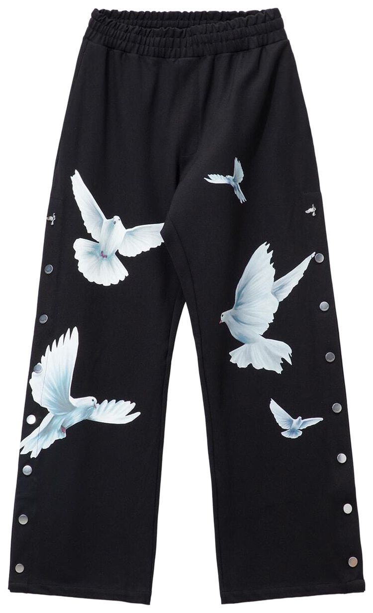 3PARADIS Freedom Doves Relaxed Fit Trackpants Black
