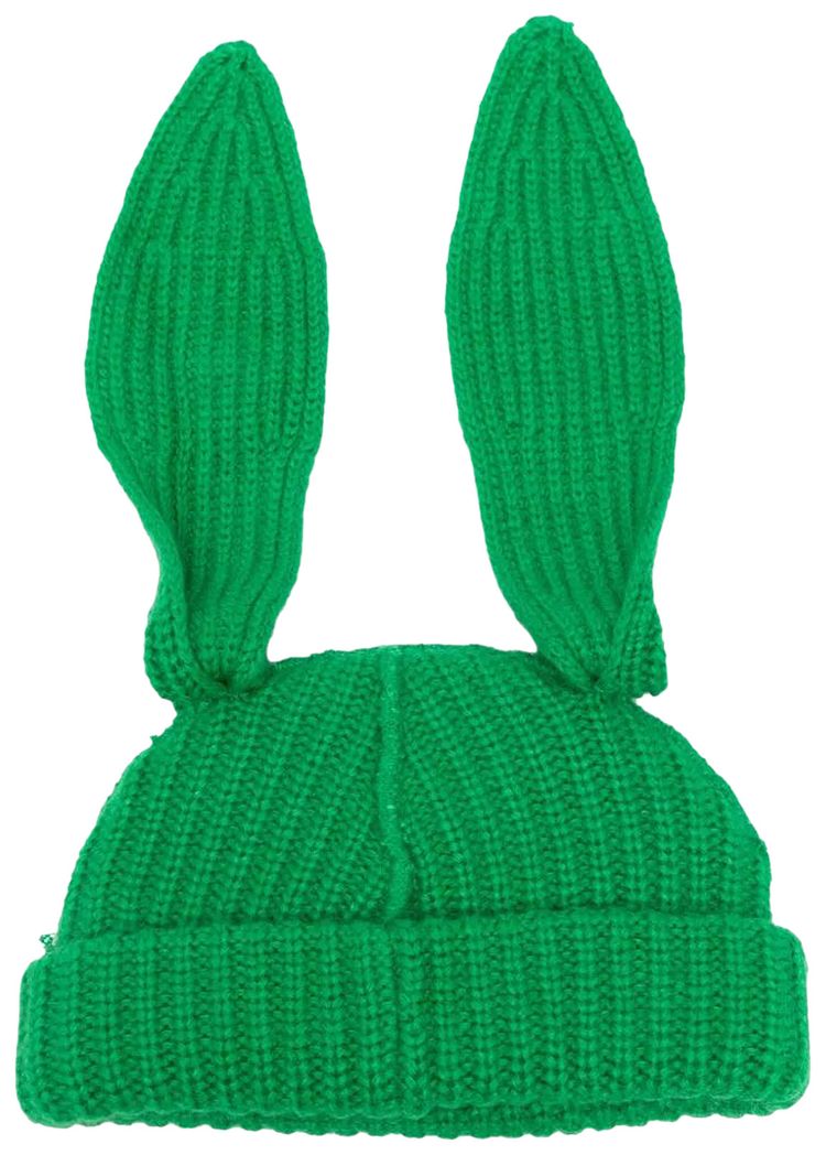 Charles Jeffrey Loverboy Chunky Rabbit Beanie Green Stripe