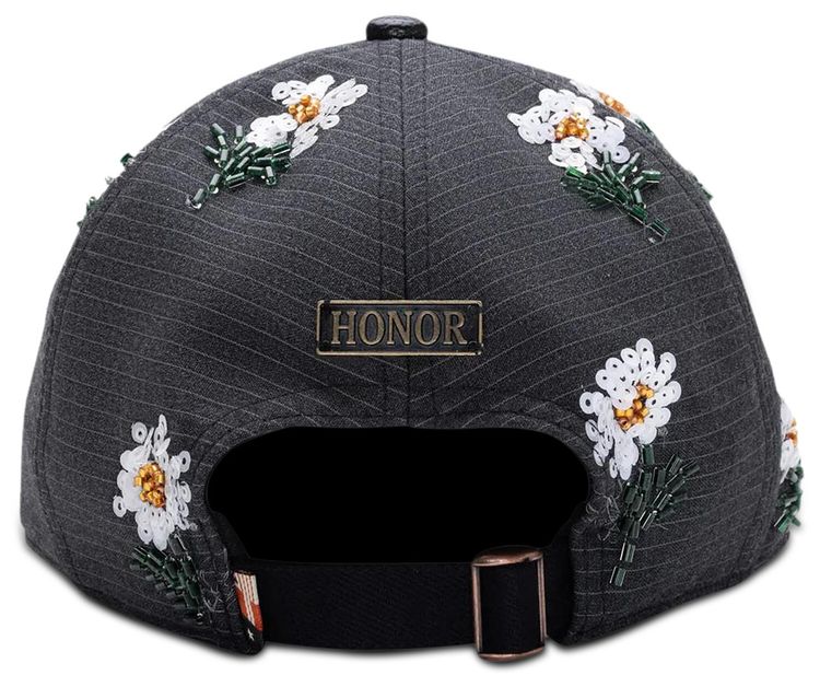 Honor The Gift Beaded Flower Hat Black