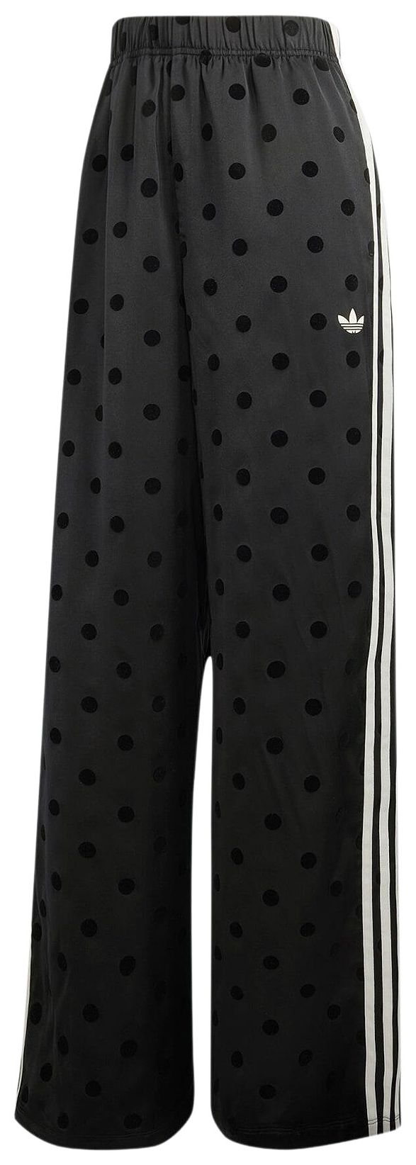 Adidas Satin Polka Dot Wide Leg Pant Black