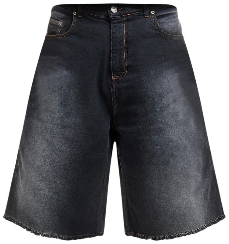 Rassvet Sun Dyed Extra Baggy Denim Shorts Black
