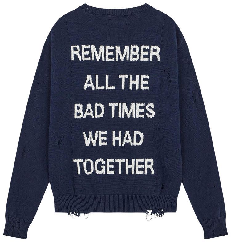 Rassvet Statement Knit Sweater Dark Navy