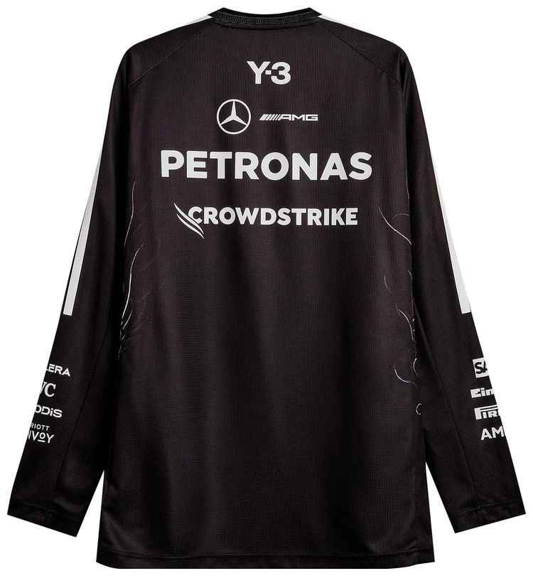 Y 3 x Mercedes AMG Petronas F1 Team Long Sleeve Jersey Black