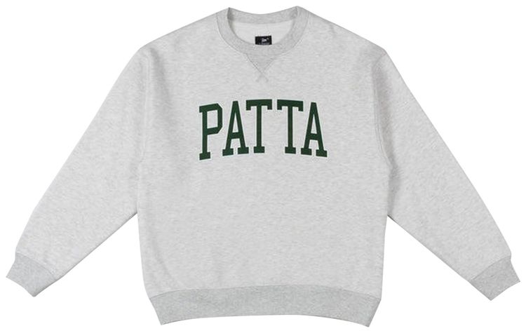 Patta Arc Logo Crewneck Sweater Light Melange Grey