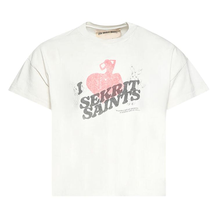 SEKRIT SAINTS Gentlemens Club T Shirt Vintage White