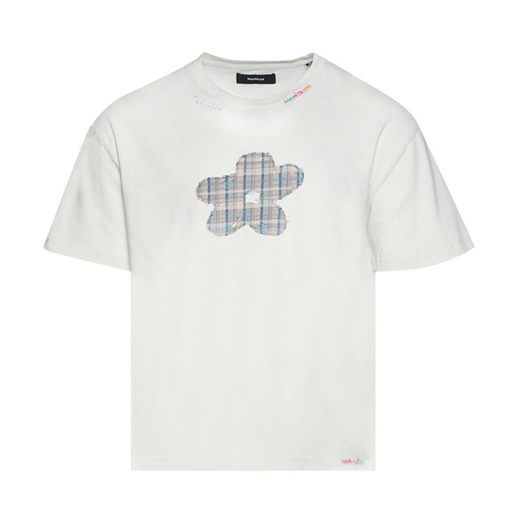 Nahmias Dusty Rainbow Flower Boxy Tee Egg White