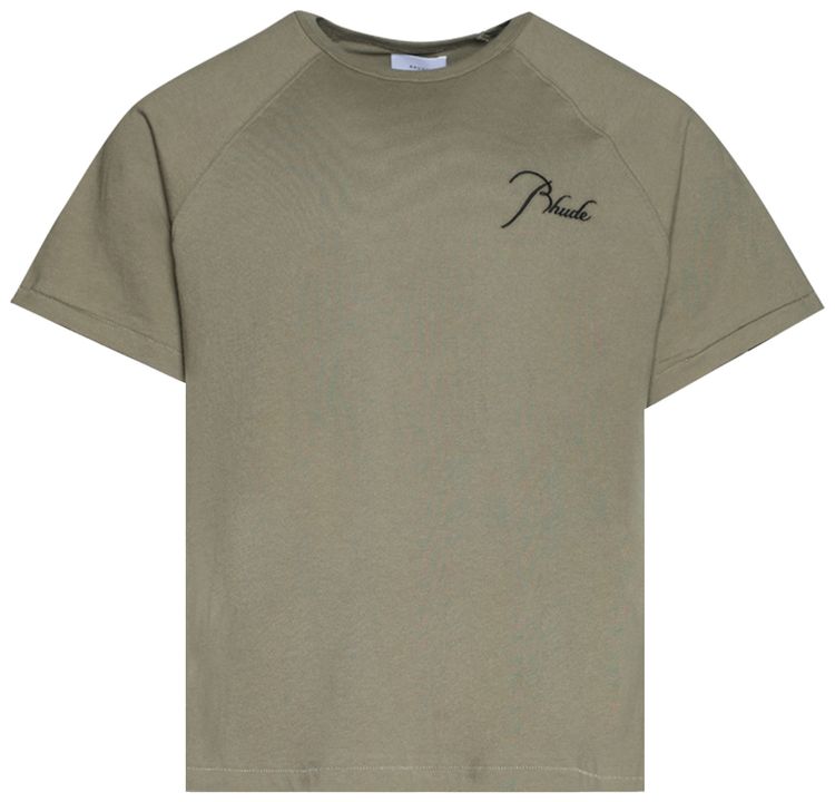Rhude Classique Raglan Tee Moss GreenBlack