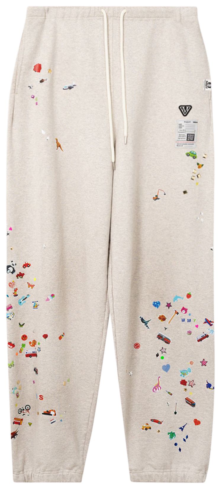 Maison Mihara Yasuhiro Sticker Pants White