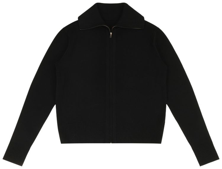 Entire Studios Knit Zip Up Jacket Black