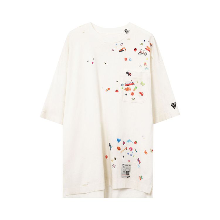 Maison Mihara Yasuhiro Sticker Tee White