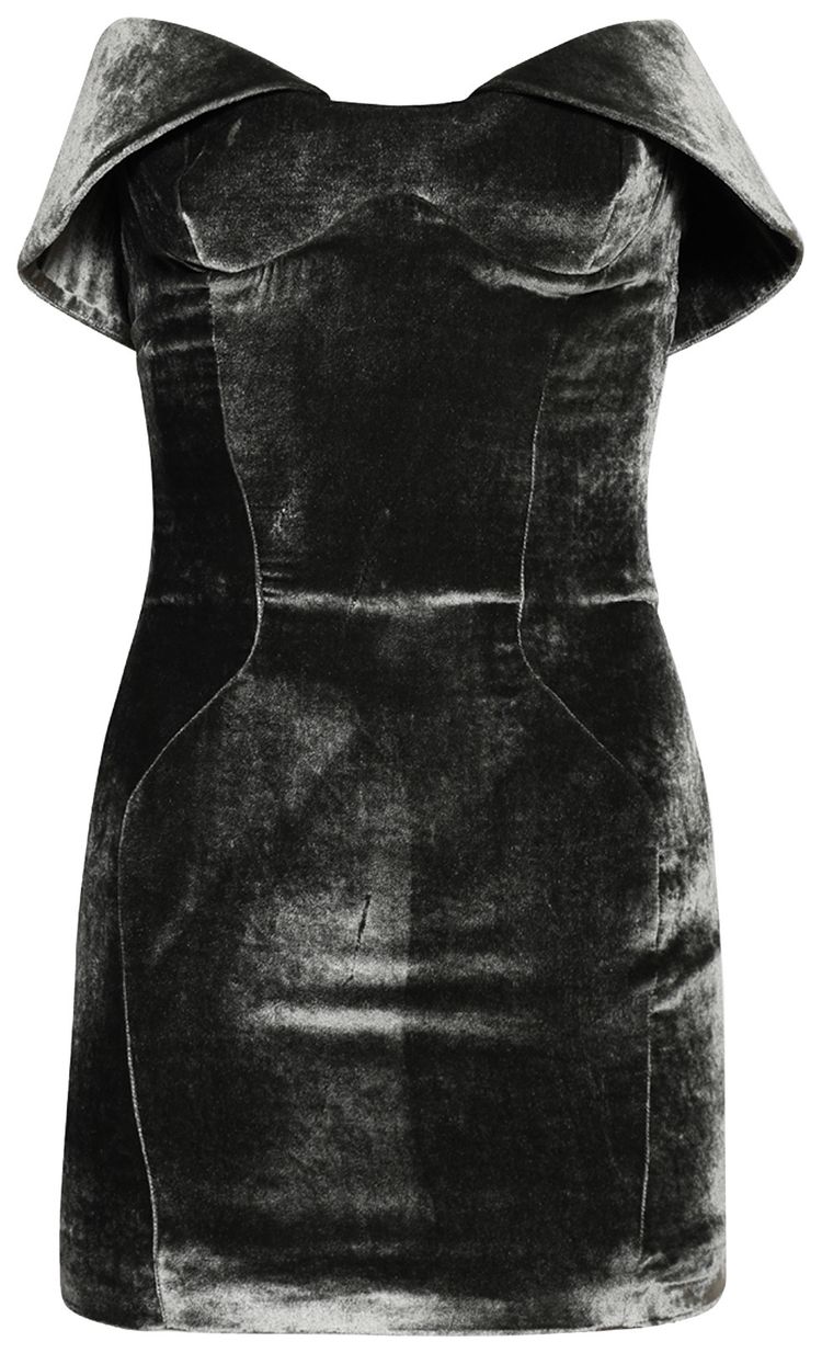 Mugler Dress Silver Grey