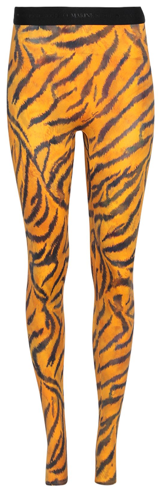 Marine Serre Tiger Printed Jersey Leggings Medium Orange