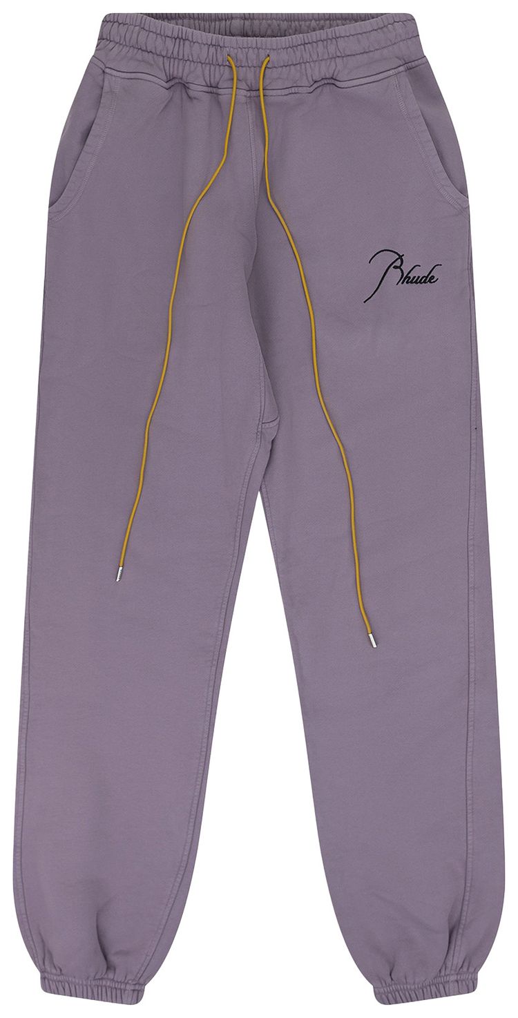 Rhude Script Logo Sweatpants Purple