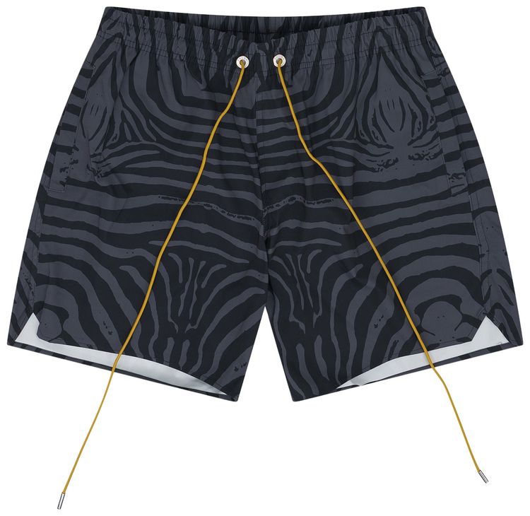 Rhude Zebra Swim Trunk Black