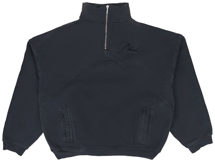 Rhude Script Logo Quarter Zip Black