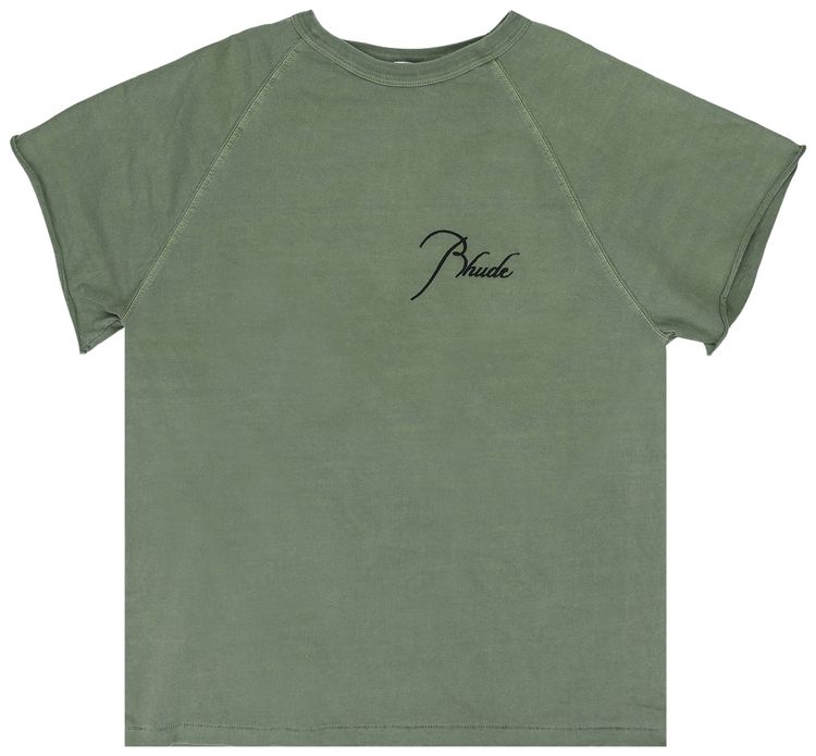 Rhude Raglan T Shirt Green