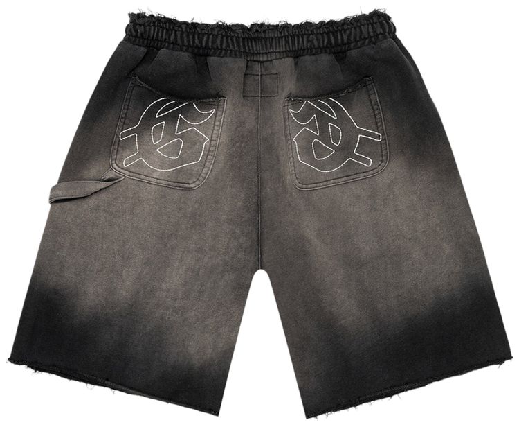 Godspeed Carpenter Distressed Shorts Black Sun Fade