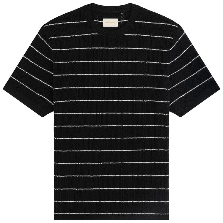 Aime Leon Dore Merino Wool Eyelet Tee Jet Black