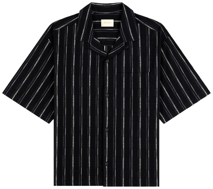 Aime Leon Dore Cropped Jacquard Camp Shirt Jet Set Multi