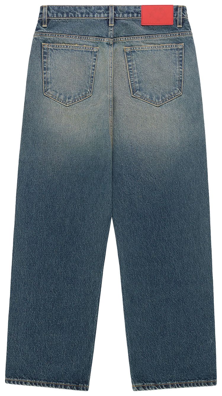 Sp5der Multi Print Studded Denim Indigo