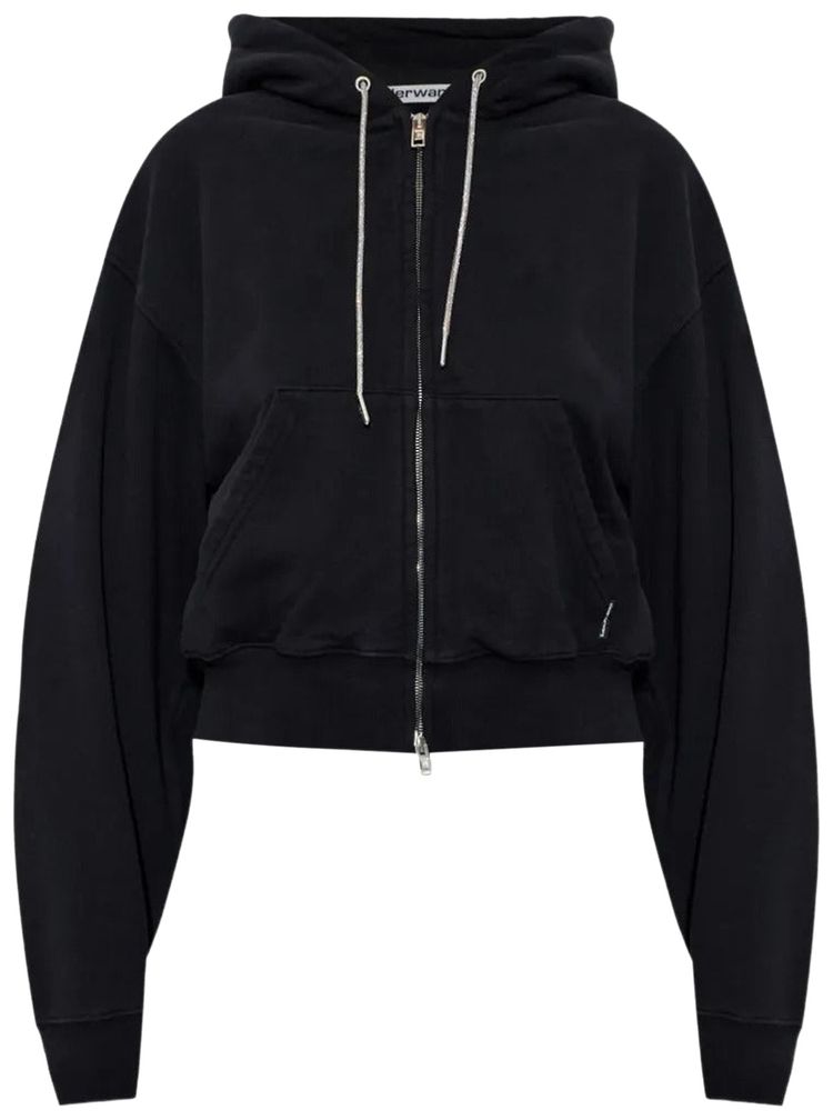 Alexander Wang Zip Up Hoodie Black