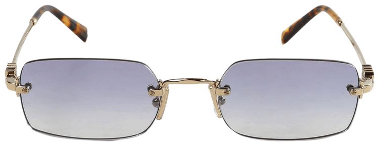Miu Miu Square Frame Sunglasses Gold