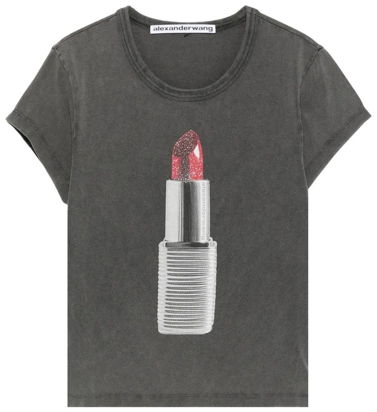 Alexander Wang Lipstick Graphic Tee Black