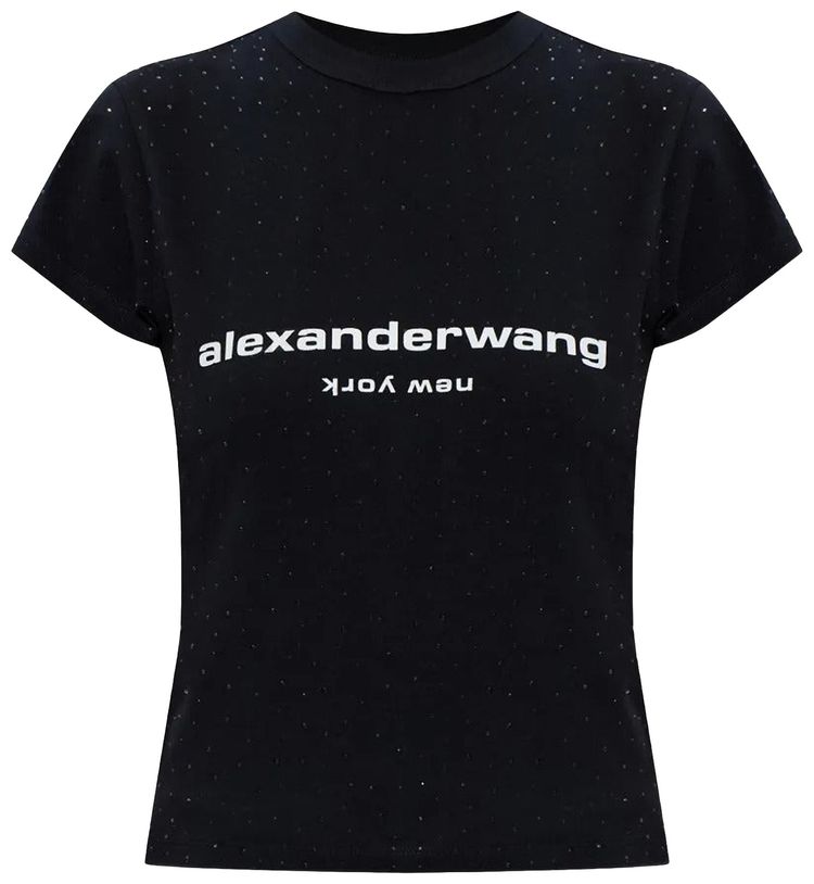Alexander Wang Hotfix Logo Tee Black