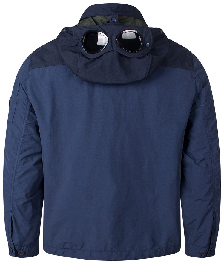 CP Company Flatt Nylon Mixed Goggle Overshirt Midnight Navy