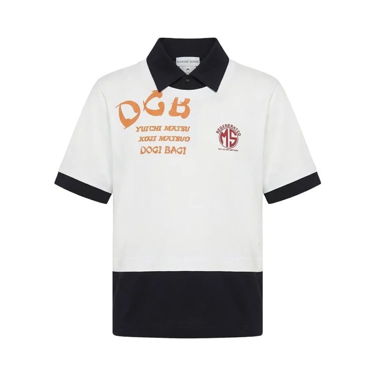 Marine Serre UPC Jersey Short Sleeve Shirt White