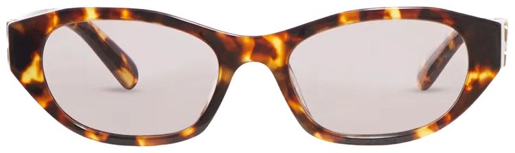 Miu Miu Narrow Frame Logo Sunglasses Brown