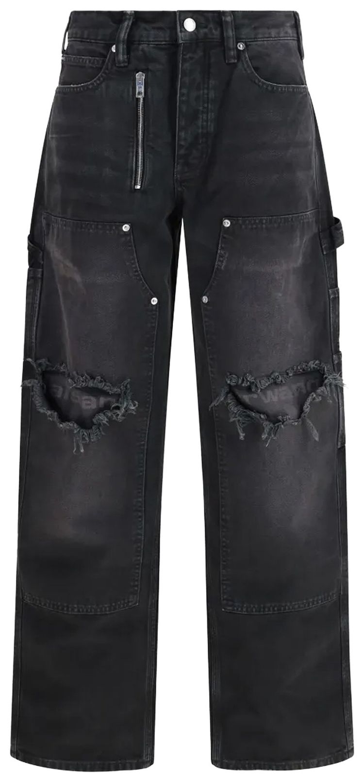 Alexander Wang Zip Mid Rise Carpenter Pant Vintage Black