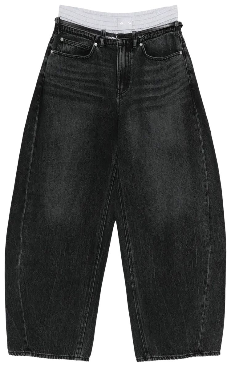 Alexander Wang Leather BeltBoxer Prestyle Blow Up Jean Grey Aged