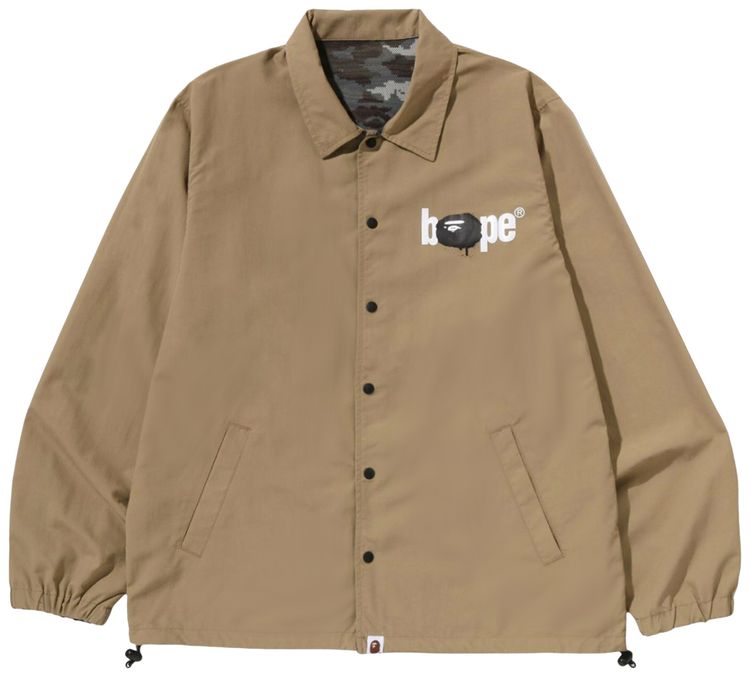 BAPE Reversible Coach Jacket Beige